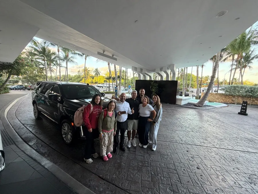 Our guests with their Cadillac Escalade