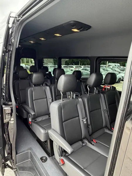 Cabin aisle and seating rows